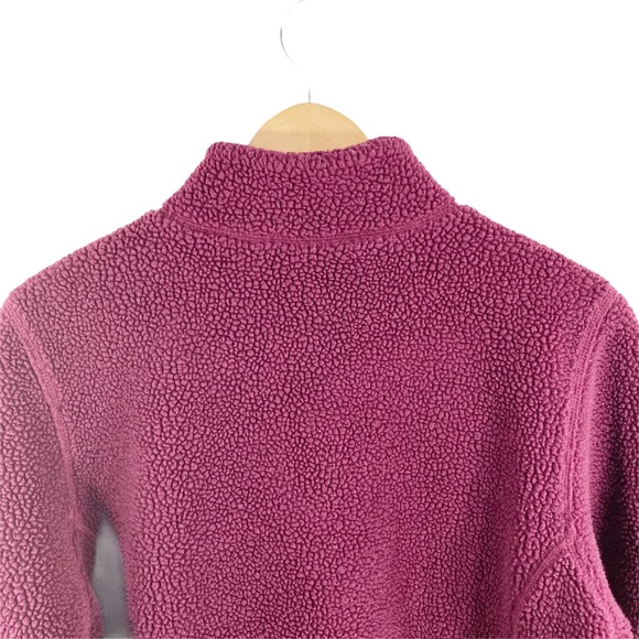 Medium Lands’  Lands End Sherpa 1/4 Zip Quarter Plush Teddy Fleece Pullover - Picture 8 of 9